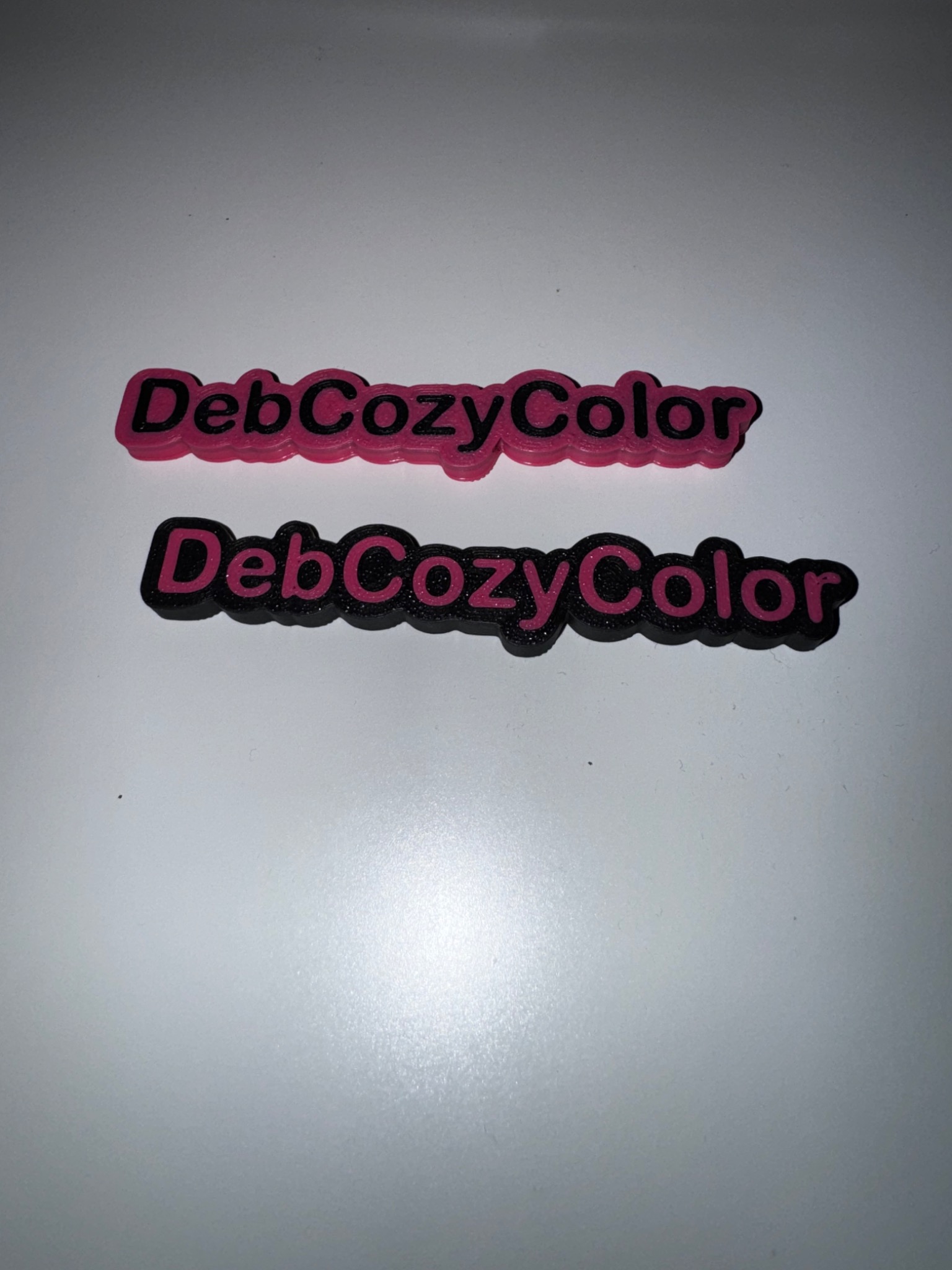 Gepersonaliseerde 3D naamlabels
